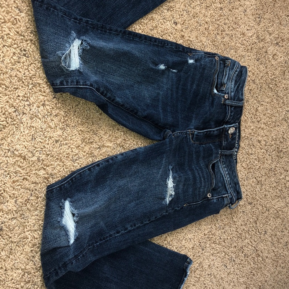 American Eagle boot cut ripped jeans